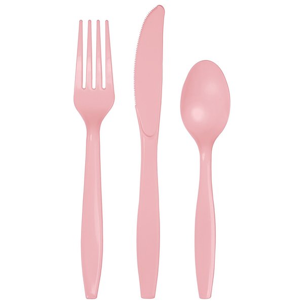 Touch Of Color Pink Assorted Plastic Cutlery, Classic, 288PK 010428